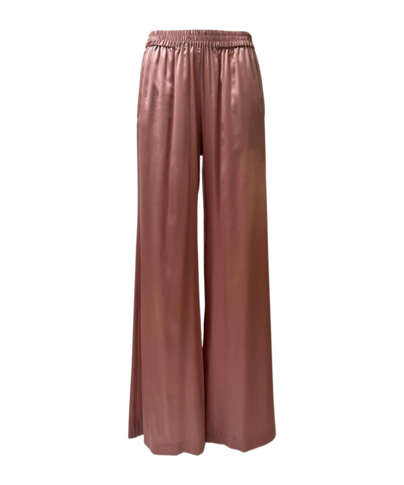 Gianluca Capannolo Wide Leg Satin Pants In Pink