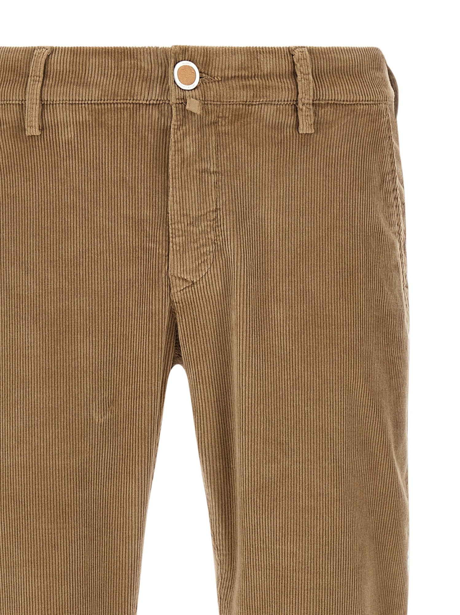 Jacob Cohen Corduroy Trousers With Pockets And Loops In Multi