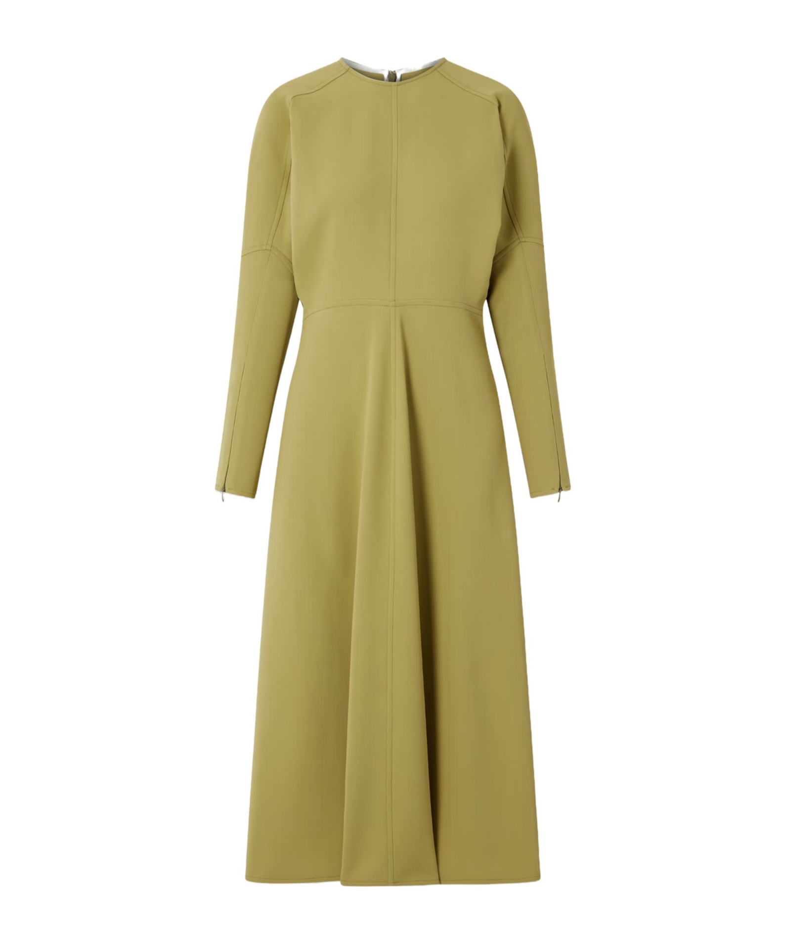 Victoria Beckham Crepe Midi Dress In Green