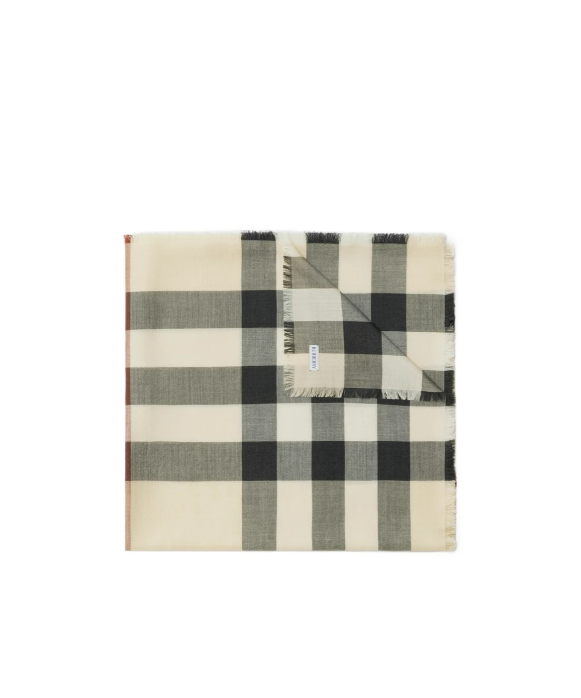 Burberry Check Cashmere Silk Scarf In Nude