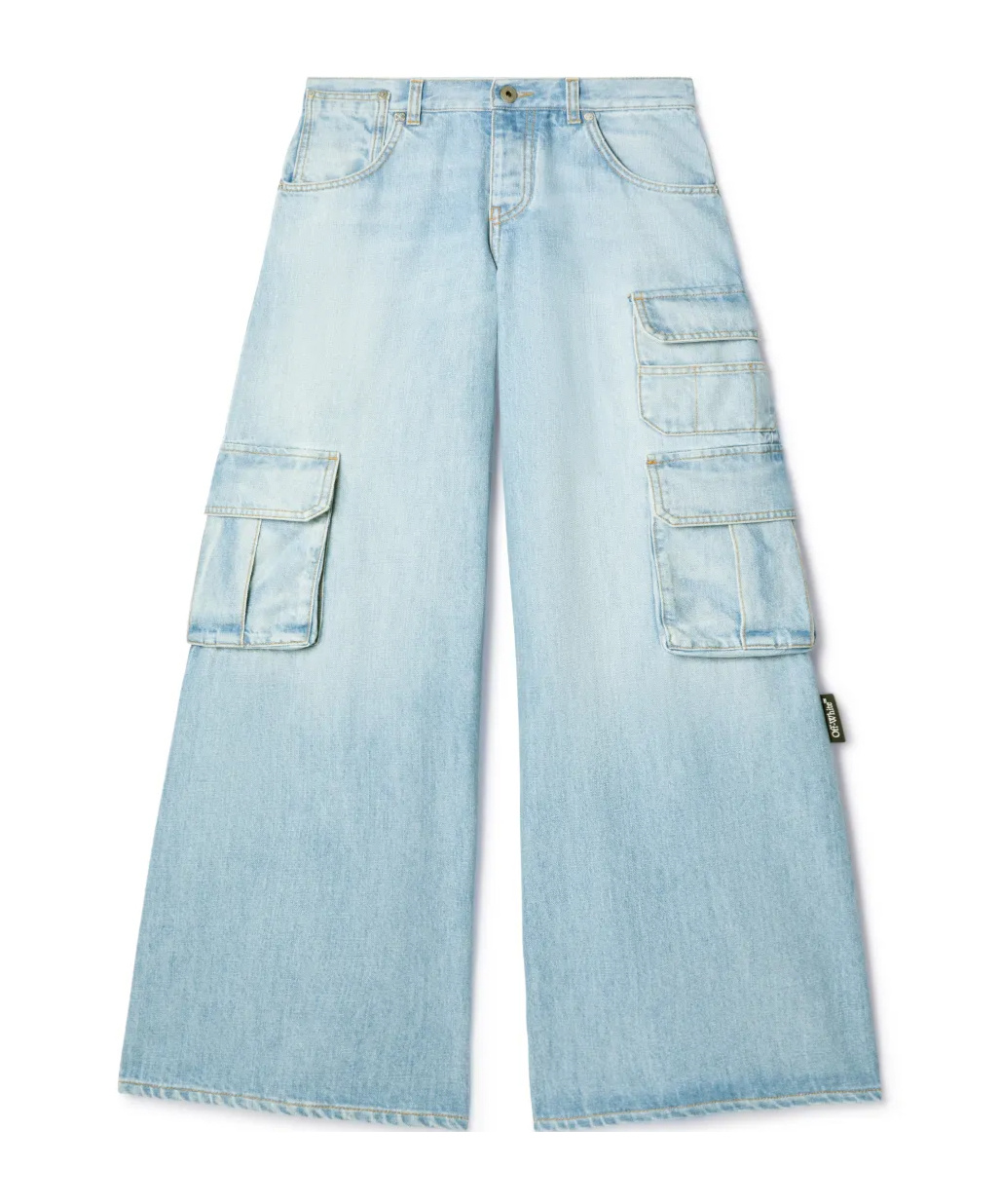 Off-white Denim Bomber Jacket In Blue