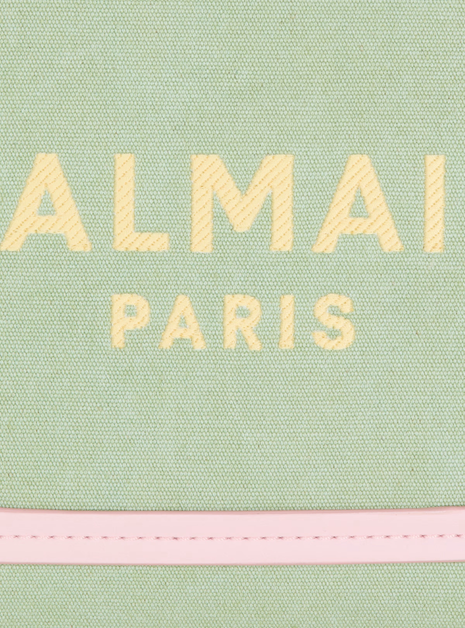 Balmain Small B-army Canvas Tote Bag In Green