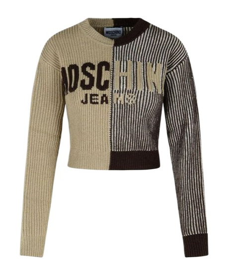 Moschino Jeans Two-toned Jumper In Multi
