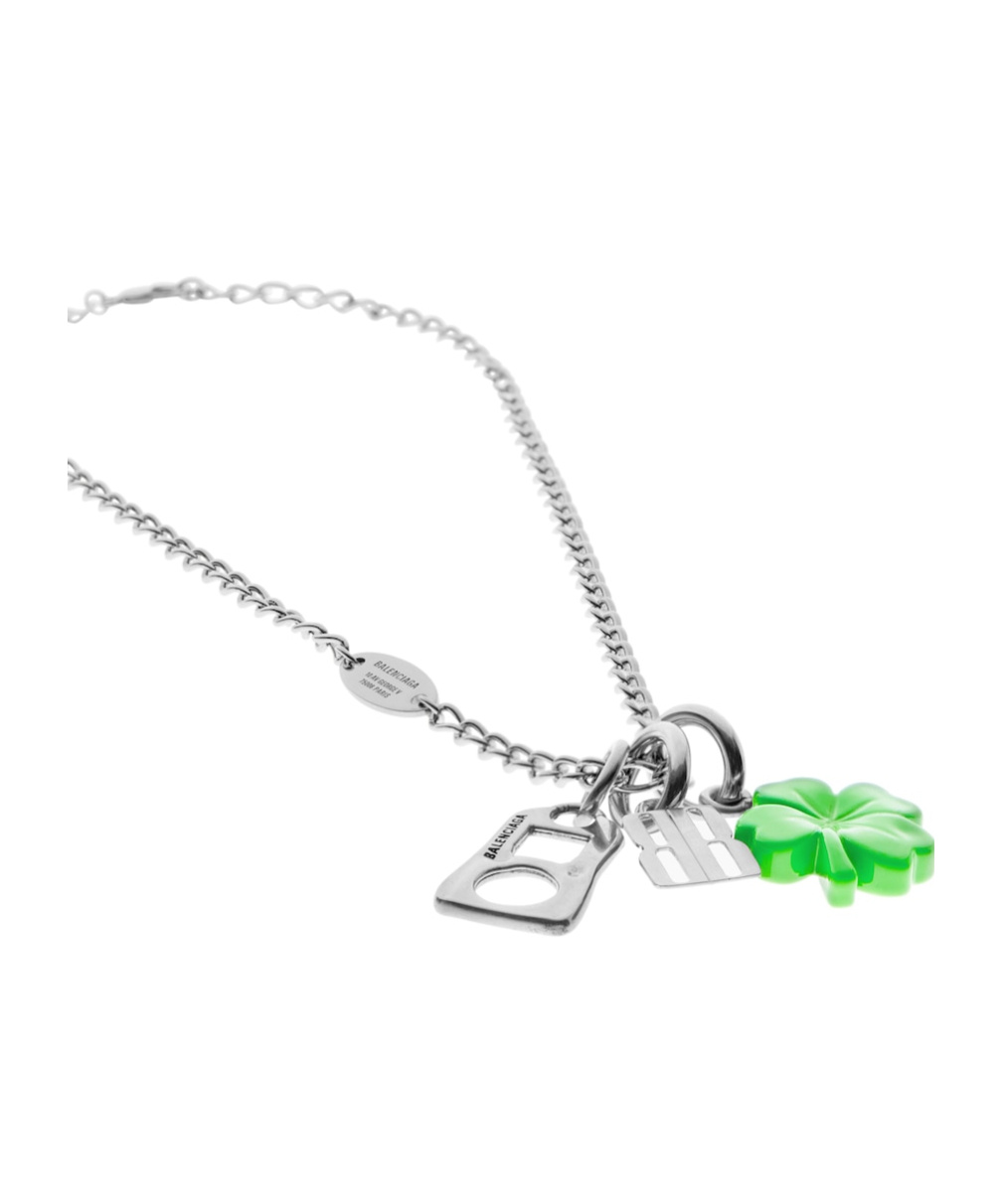 Balenciaga Carousel Clover Collector Necklace In Multi-color