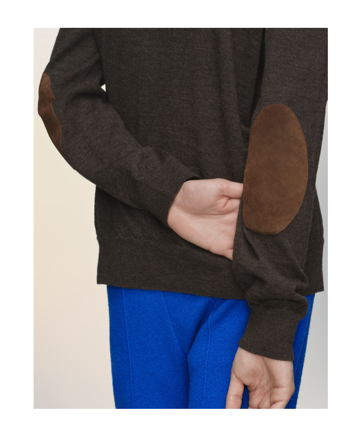 Maison Margiela Suede Patch Cardigan Sweaters And Cardigans Brown In Brown