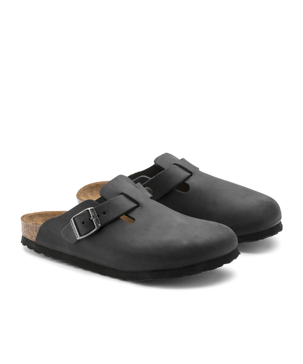 Birkenstock Boston Fur Womens Suede Shearling Clogs In Black