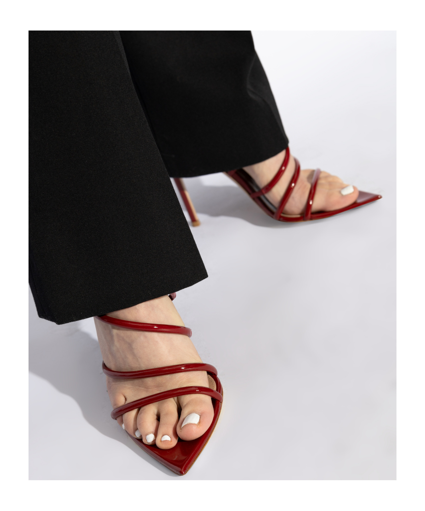 Gianvito Rossi Ettie 105 Nappa Leather Sandals In Red