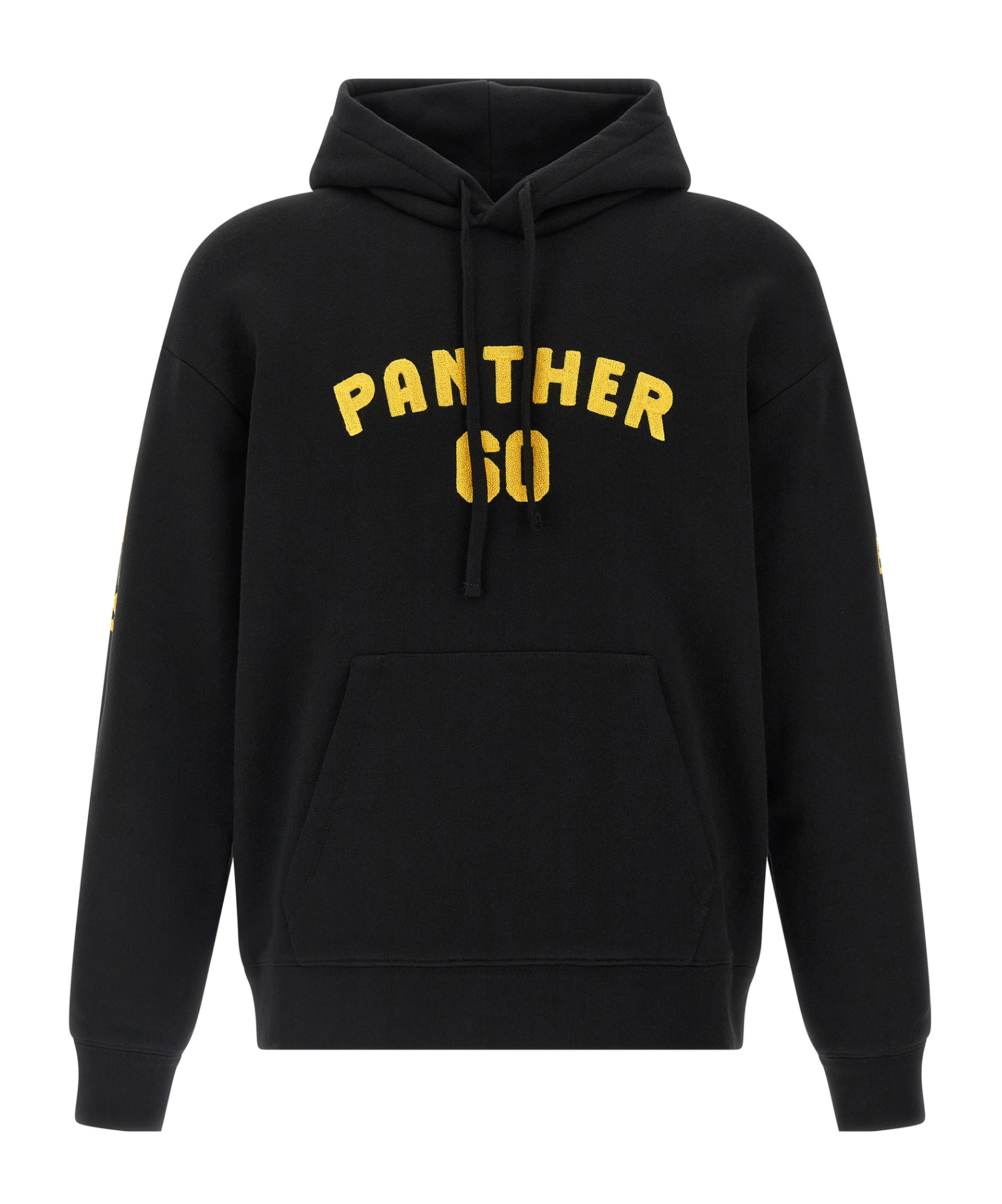 Valentino Hooded Sweatshirt With Front Pocket And Ribbed Hem In Black