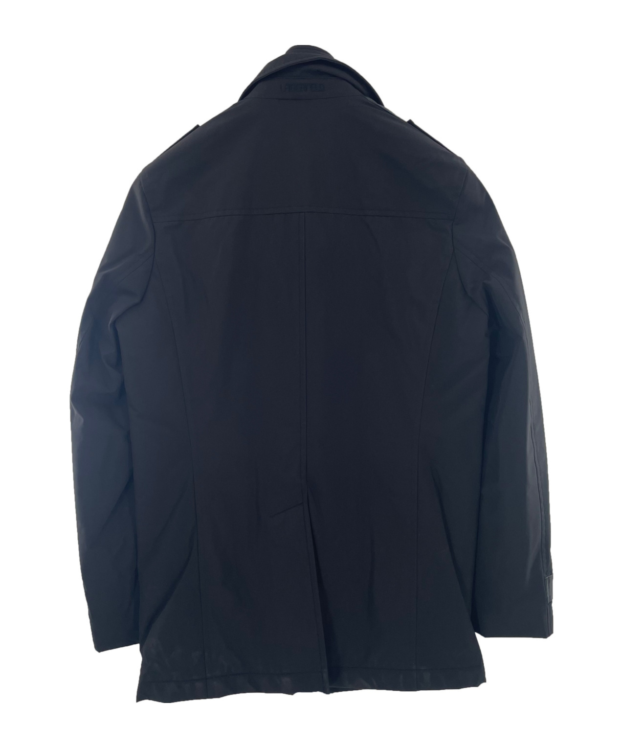 Karl Lagerfeld Buckle Long-sleeved Suit Jacket In Black