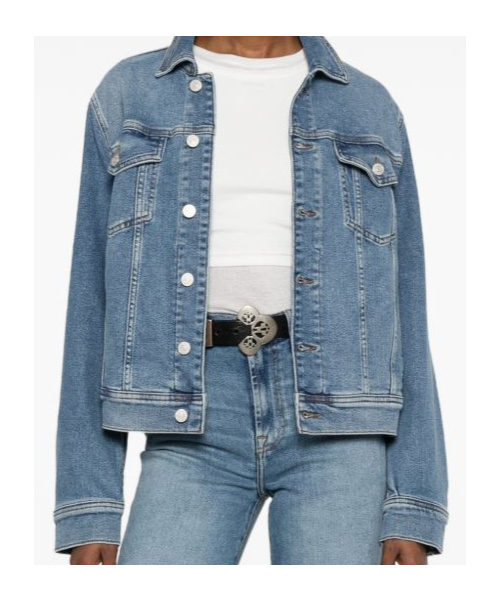 Blue Seven Single-breasted Denim Jacket In Blue