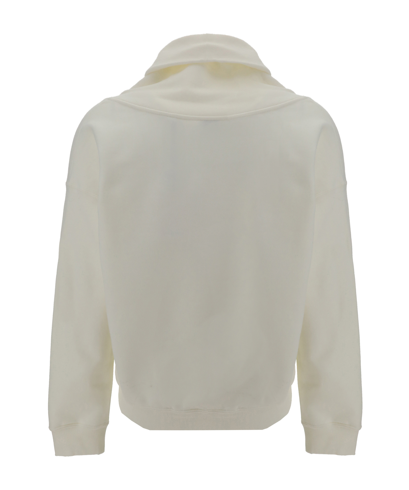 Saint Laurent Draped-detail Cowl-neck Sweatshirt In Nude