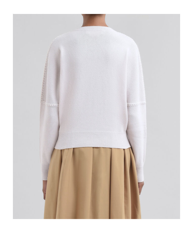 Marni Whipstitch-trim Sweater In White