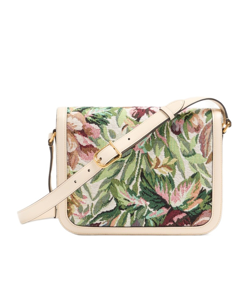 Valentino 9 To 5 Jacquard Voyage Vlogo Shoulder Bag In Nude