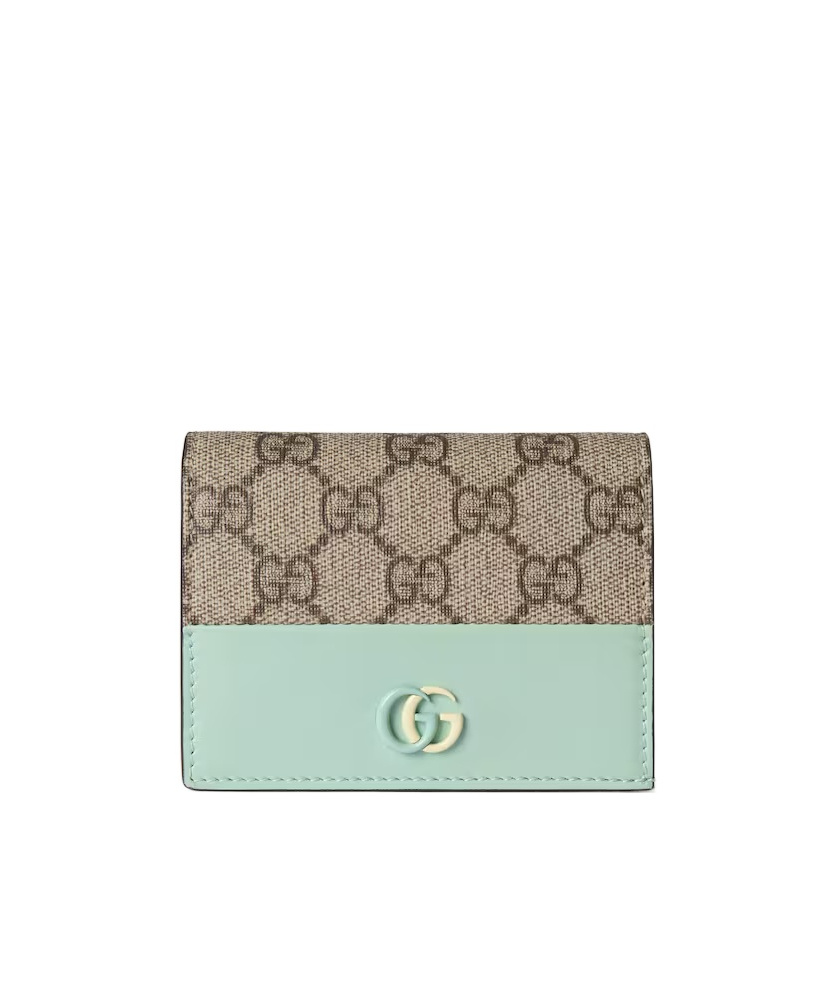 Gucci Gg Marmont Snap Card Bag In Green