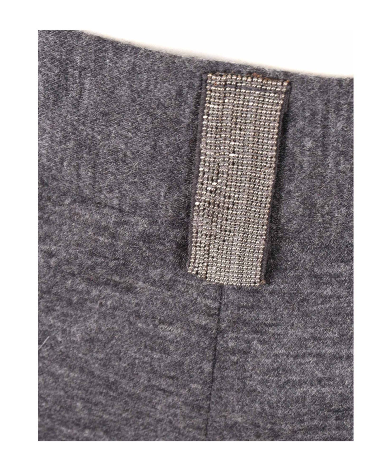 Fabiana Filippi Slate-coloured Boiled Wool Jersey Trousers In Gray