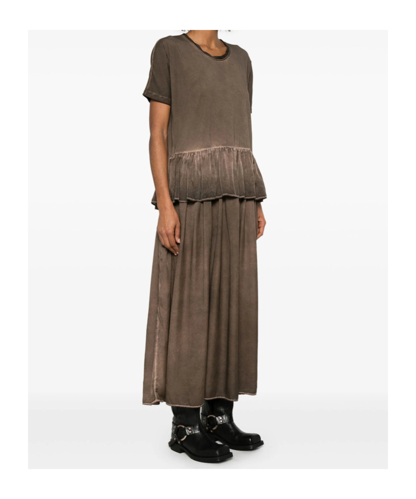 Uma Wang Short Sleeve Dress In Brown