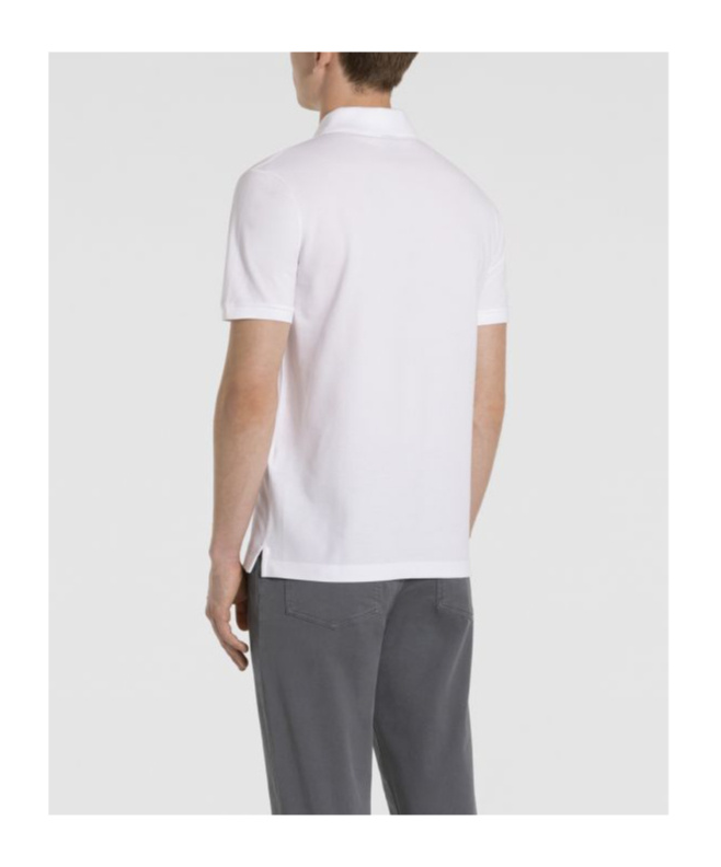 Shop Paul & Shark Polo Shirt With Logo Patch In White