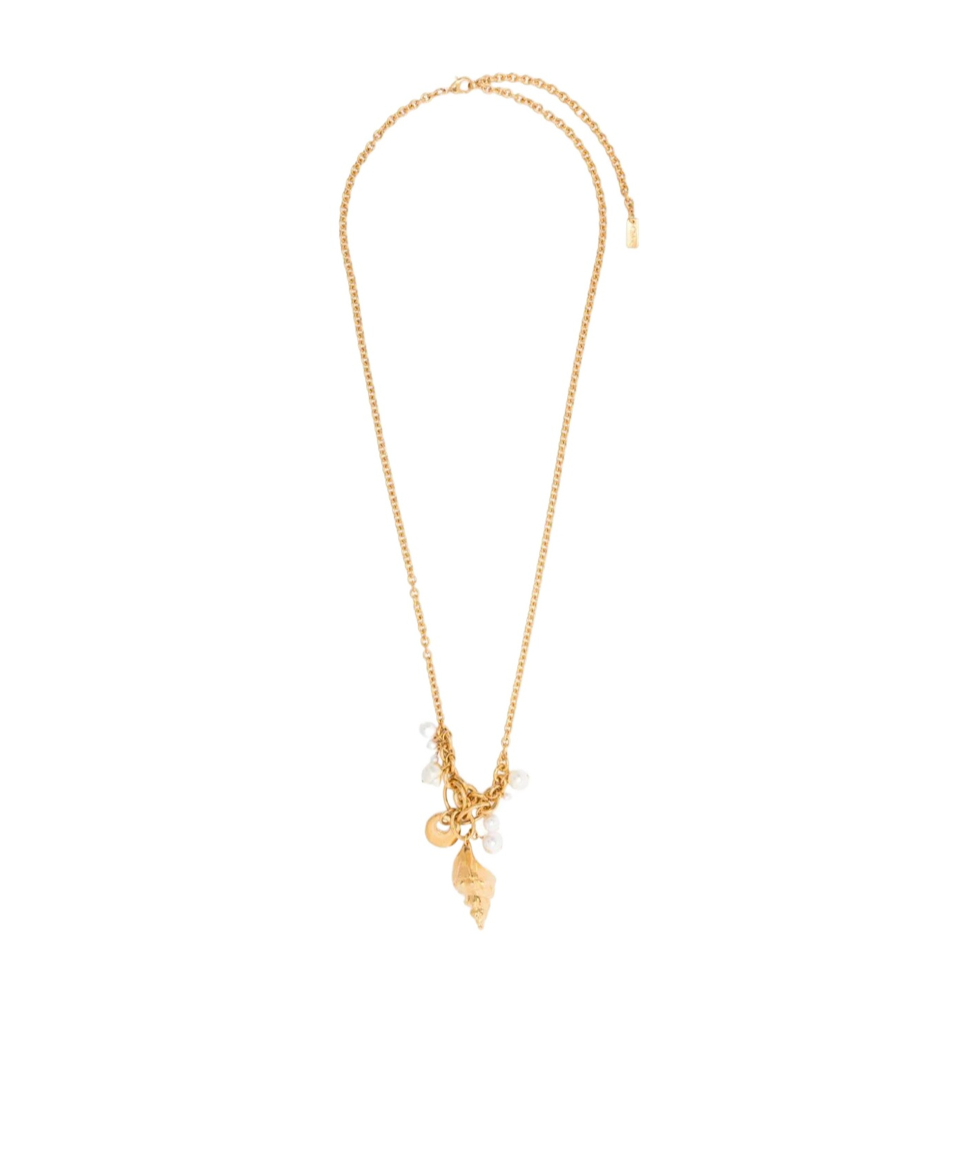 Chloé Chain And Pearl Pendant Necklaces In Gold