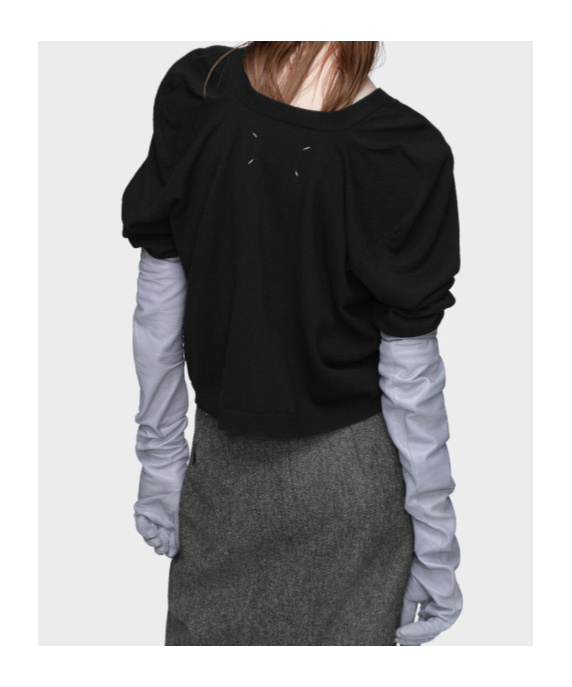 Maison Margiela Wool Cardigan In Black