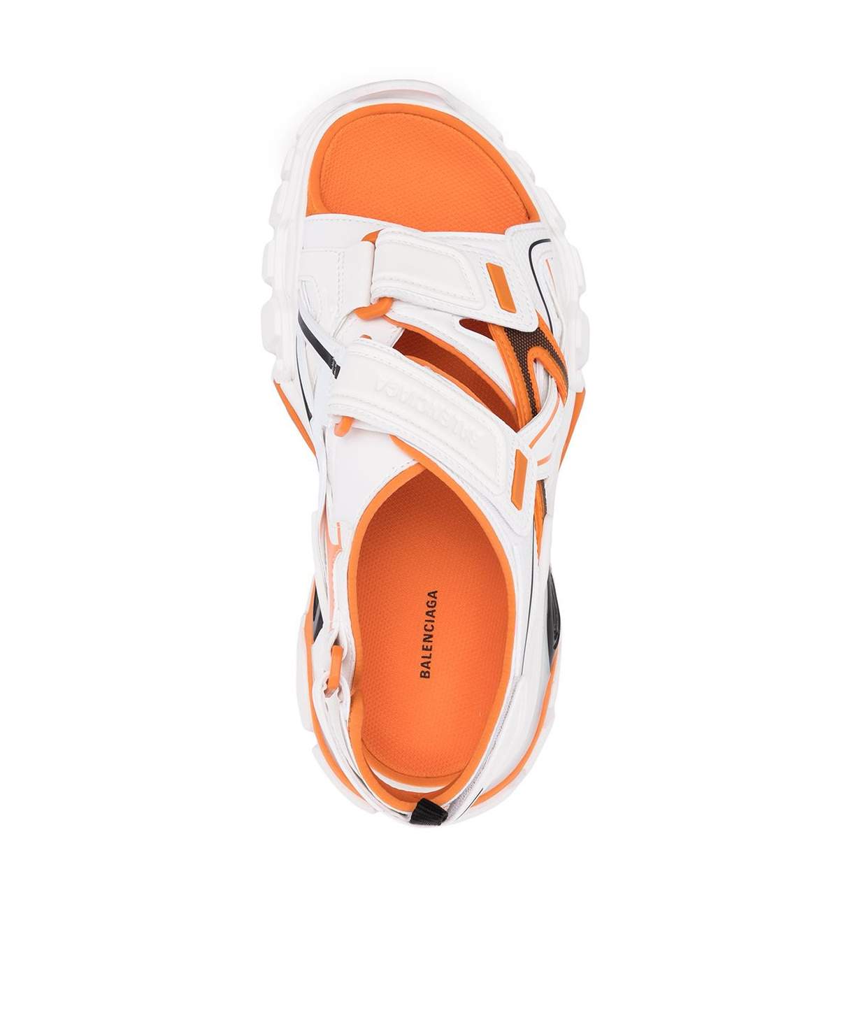 Shop Balenciaga Logo-patch Open-toe Sandals In White