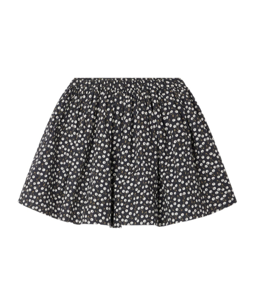 Bonpoint Cherry-print Skirt In Black