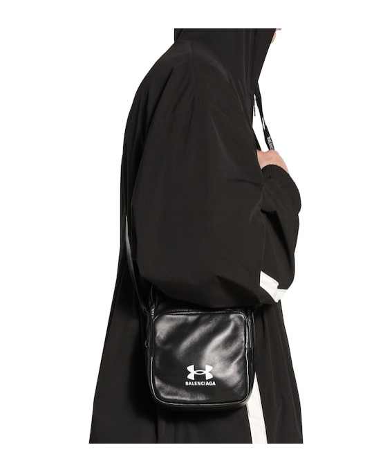Balenciaga X Under Armour Zippered Shoulder Bag In Black