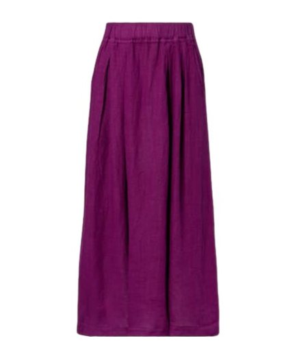 Velvet By Graham & Spencer Linda Linen Maxi Skirt In Purple