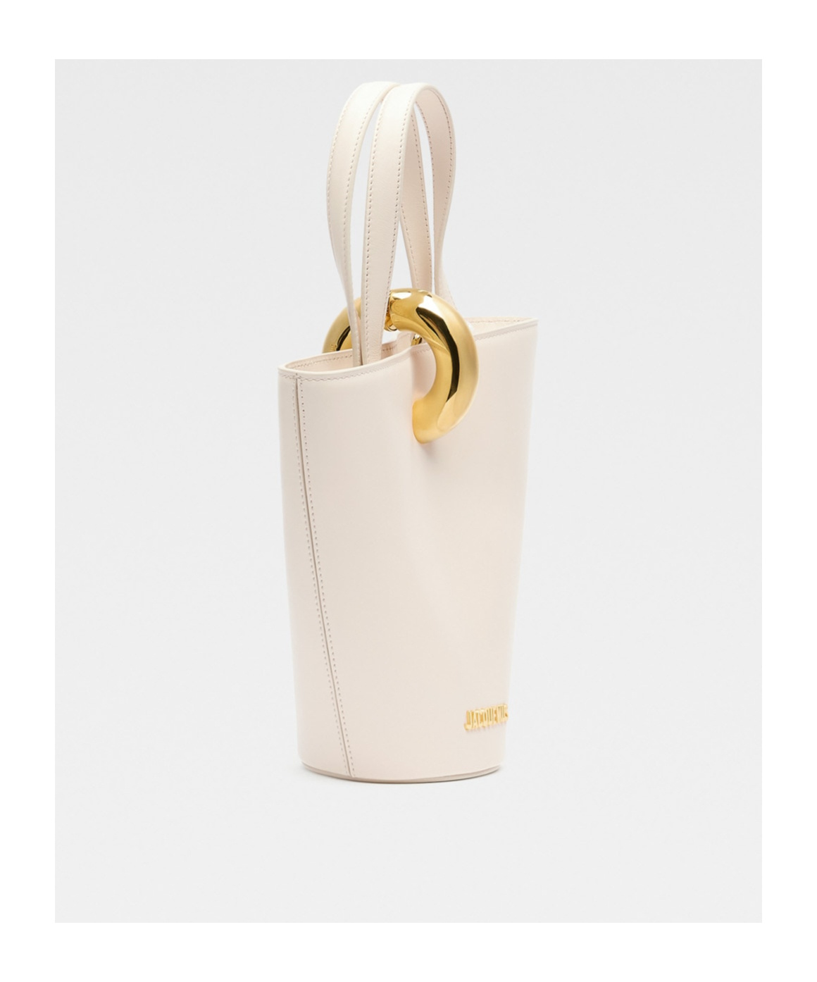 Jacquemus Structured Tote Bag With Detachable Shoulder Strap In White