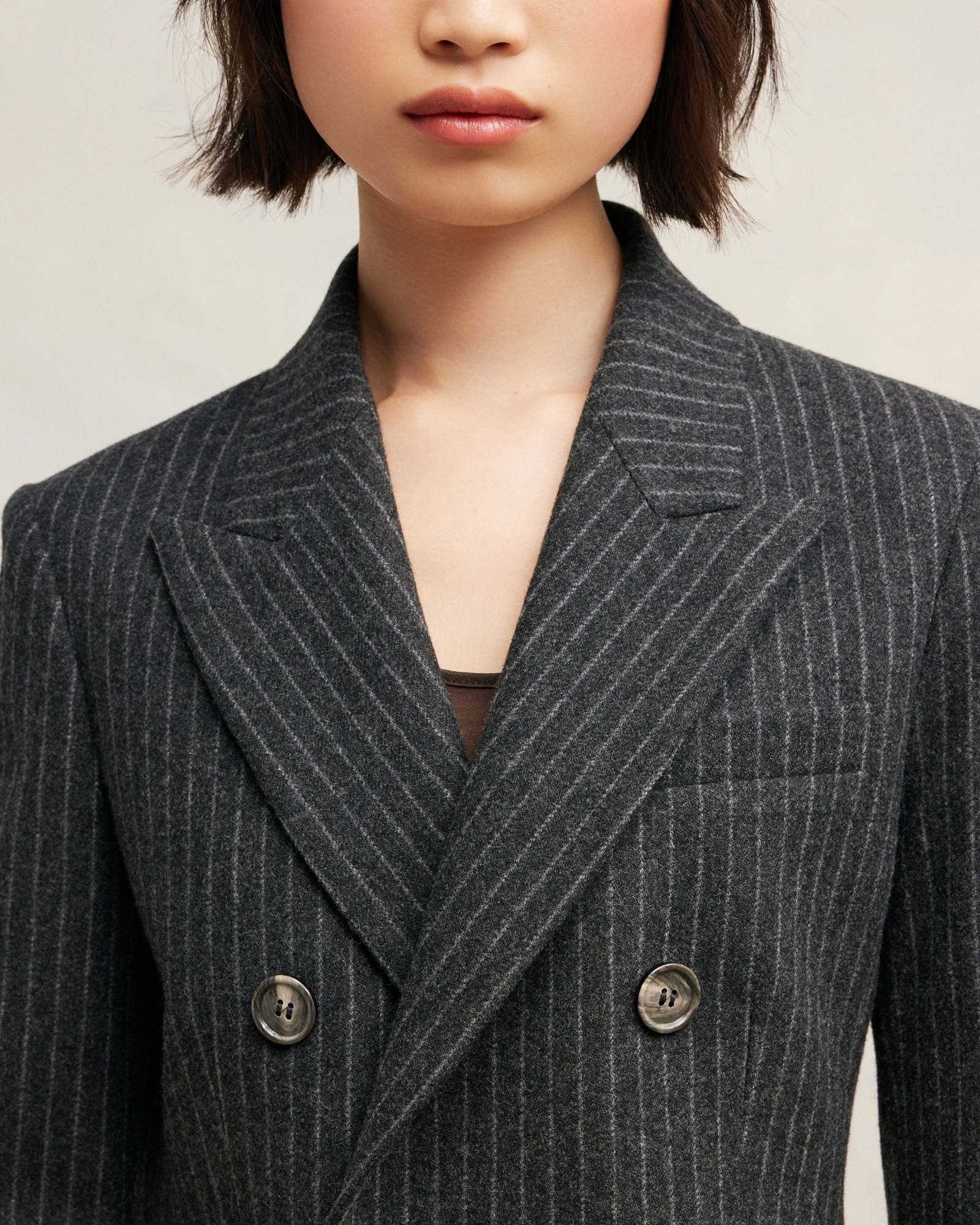 Ami Alexandre Mattiussi Tailored Jacket With Double-breasted Button Detailing In Black