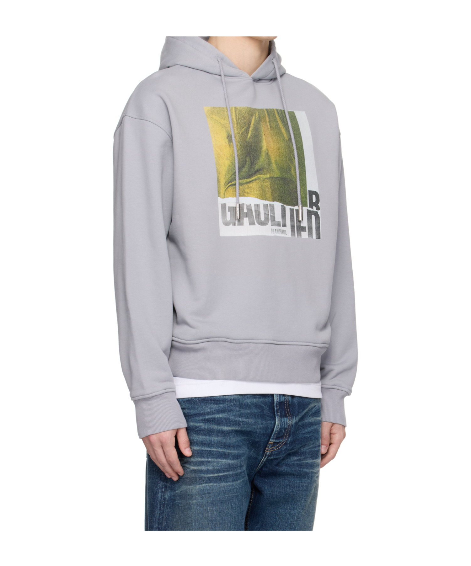 Jean Paul Gaultier Ssense Exclusive Gray Cotton Printed Water Hoodie