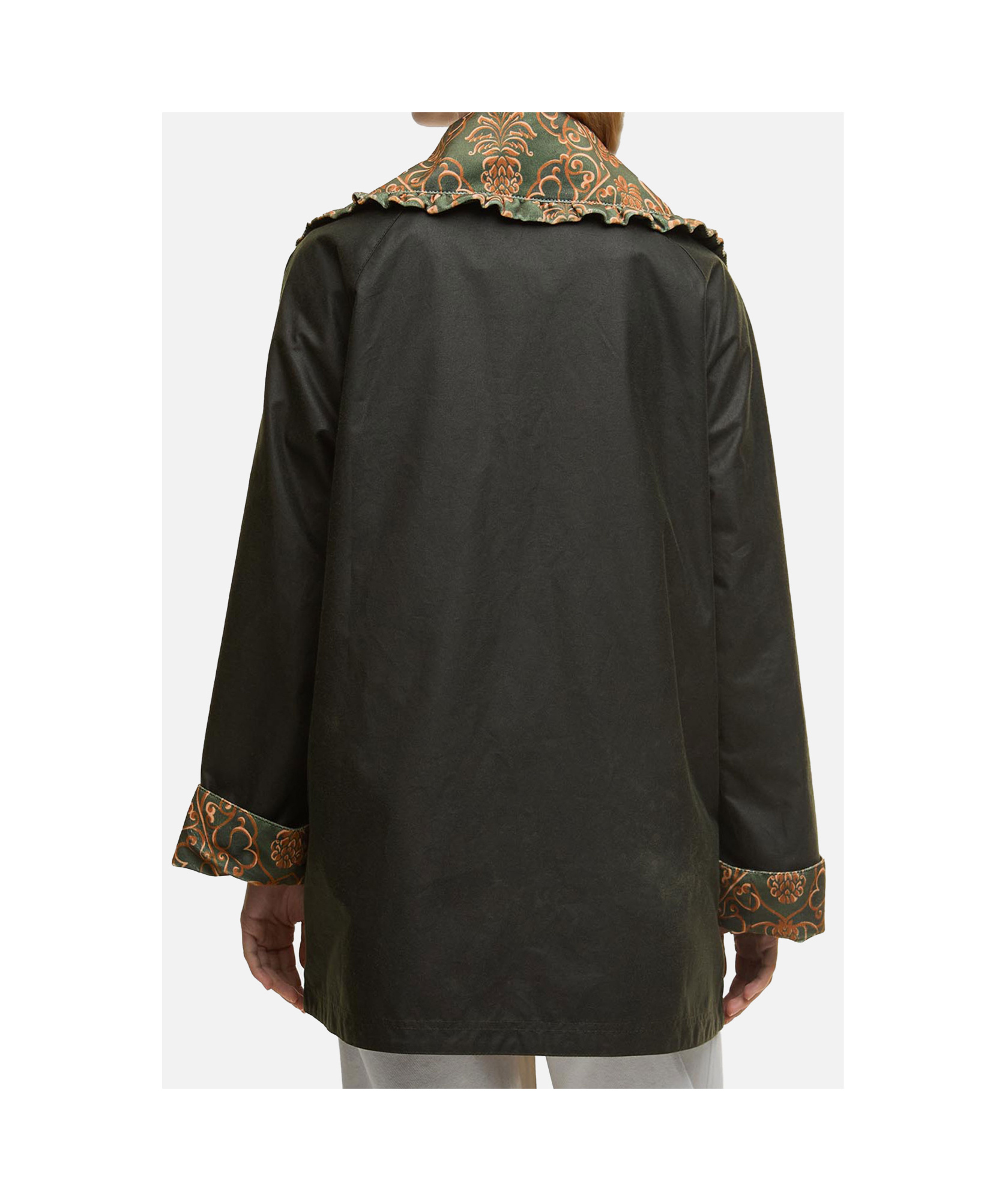 Barbour Farm Rio Maria-clara Waxed Jacket In Black