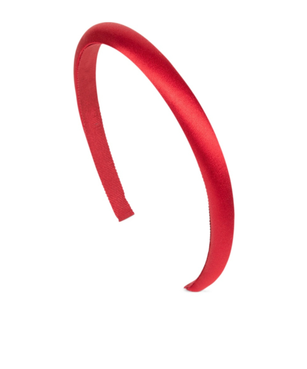 Jennifer Behr Tiana Padded Skinny Headband In Red