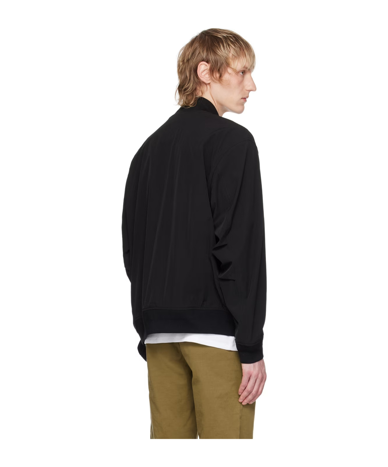 Hugo Boss Pilot Jacket With Stand-neck Collar In Black