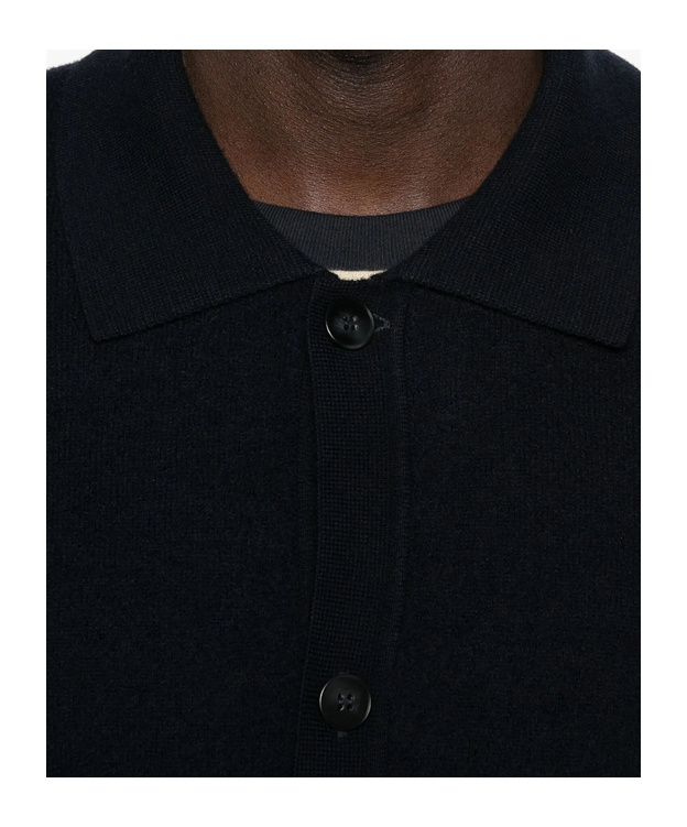 Samsoe & Samsoe Button Long-sleeved Sweater In Black