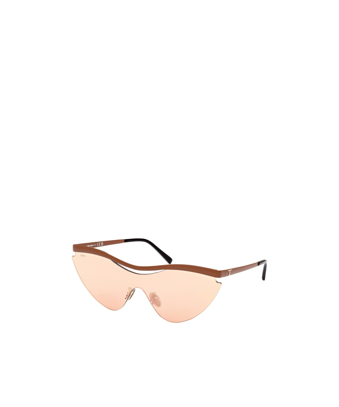 Shop Tod's Geometric Frame Sunglasses In Nude
