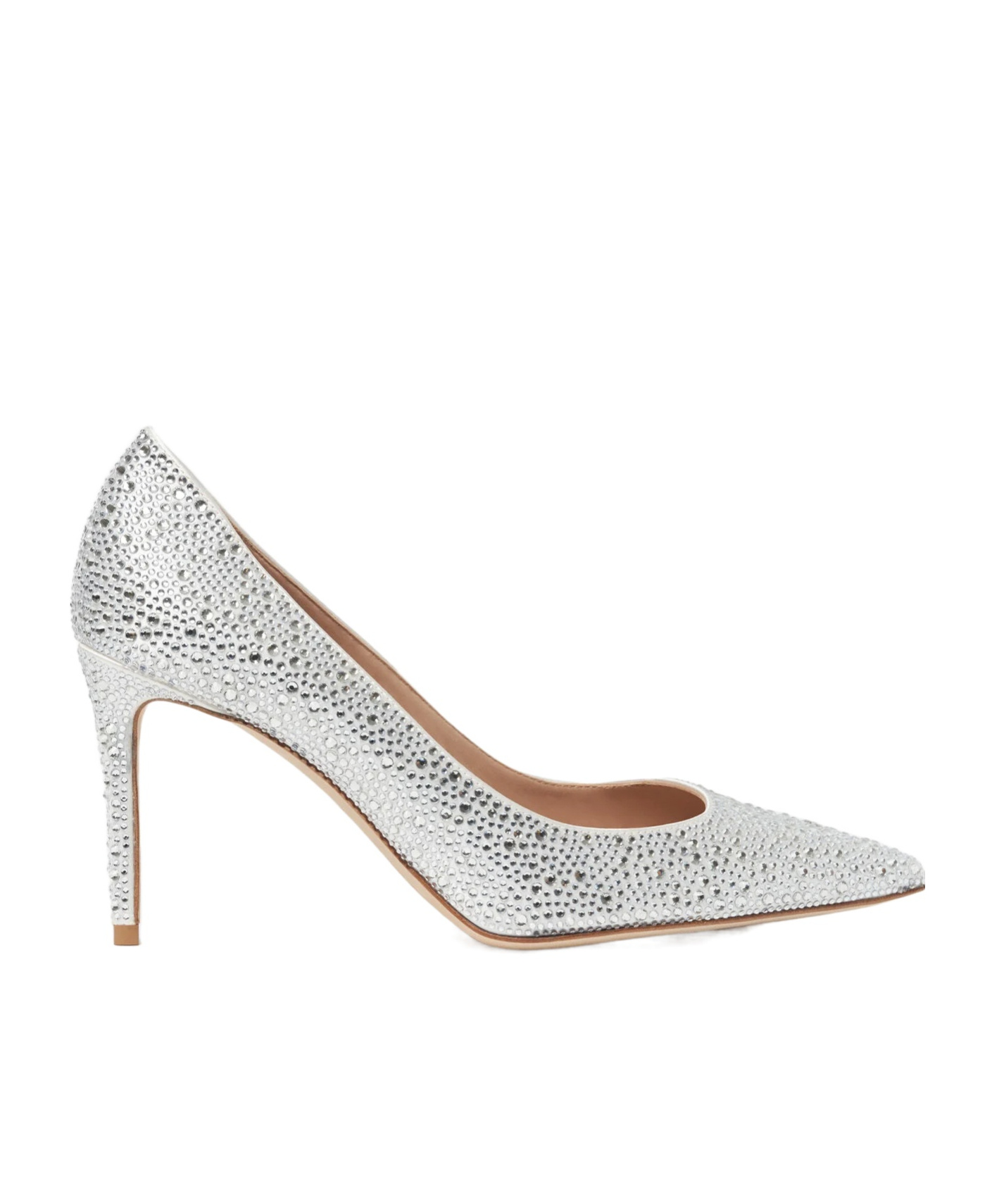 Scarosso Greta Embellished Pointed-toe Pumps In White