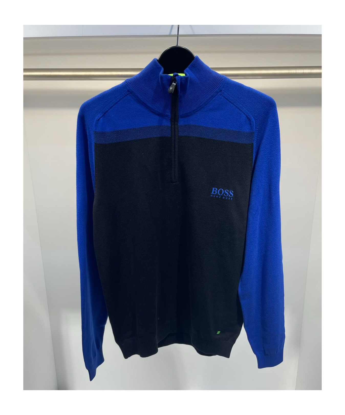 HUGO BOSS HALF-ZIPPER LONG-SLEEVED SWEATER