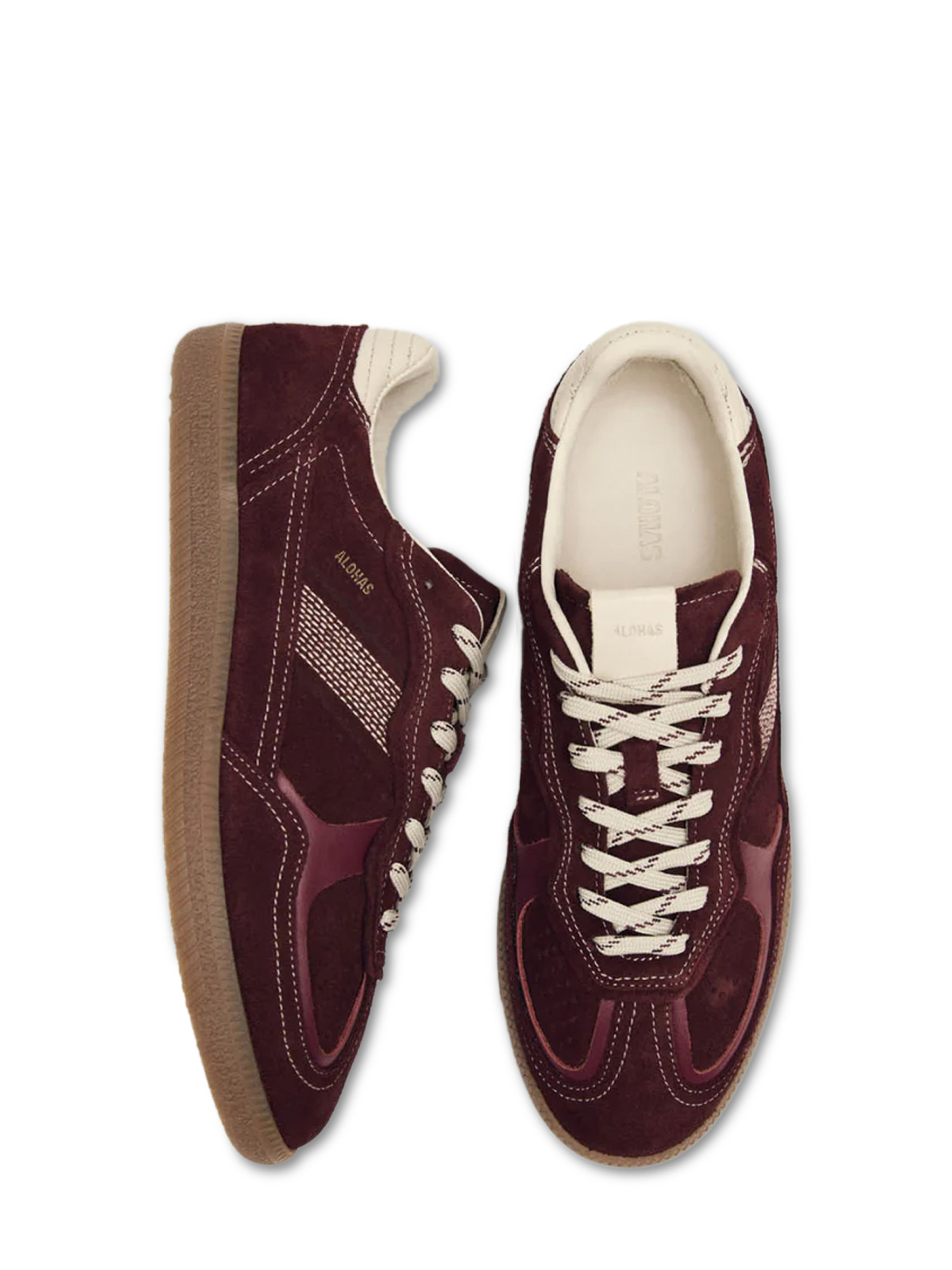 Alohas Round-toe Low-top Casual Shoes In Burgundy