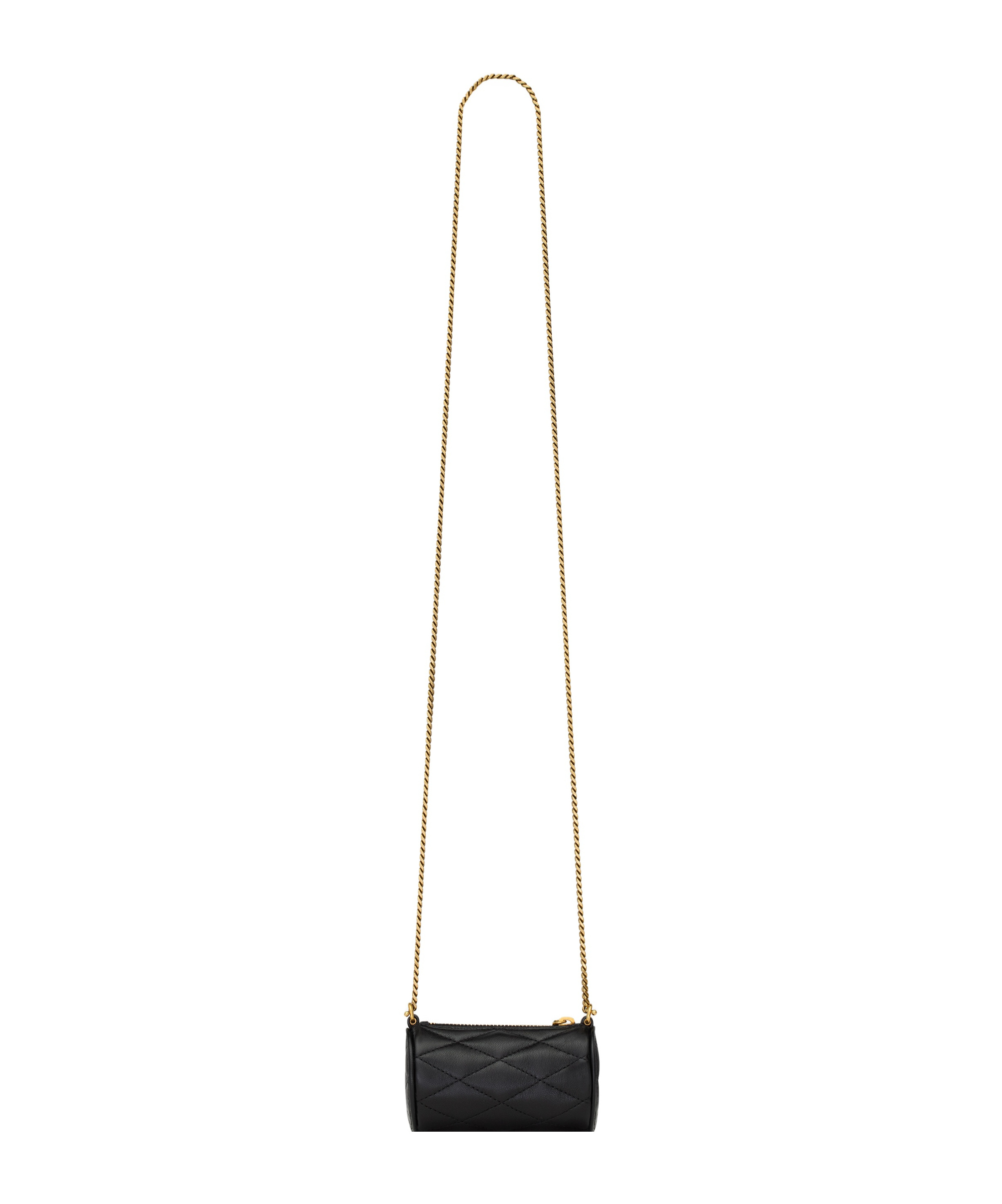 Saint Laurent Logo Shoulder Bag In Black