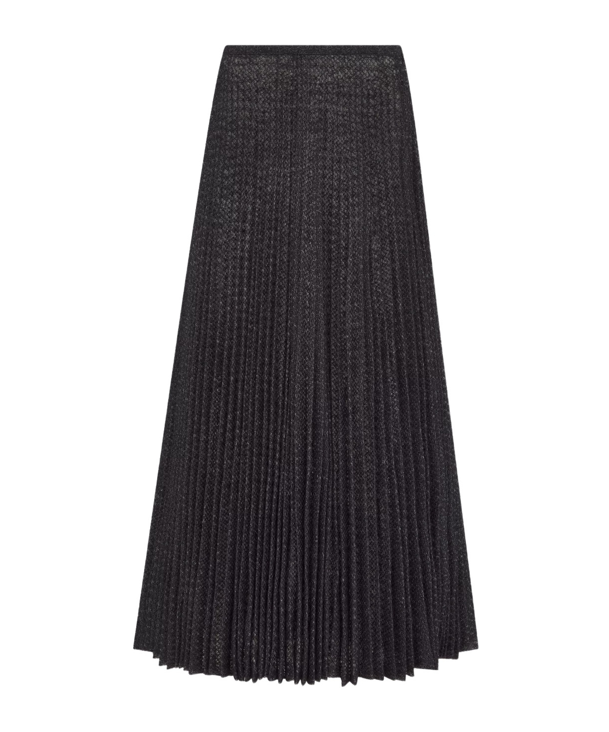 Dior Pleated Detail Skirt In Black
