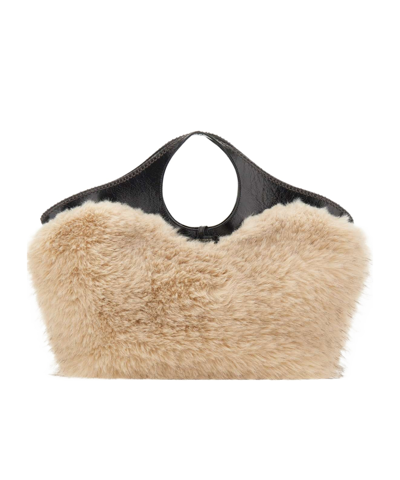 Gianni Chiarini Infinity Faux-fur Tote Bag In Neutral