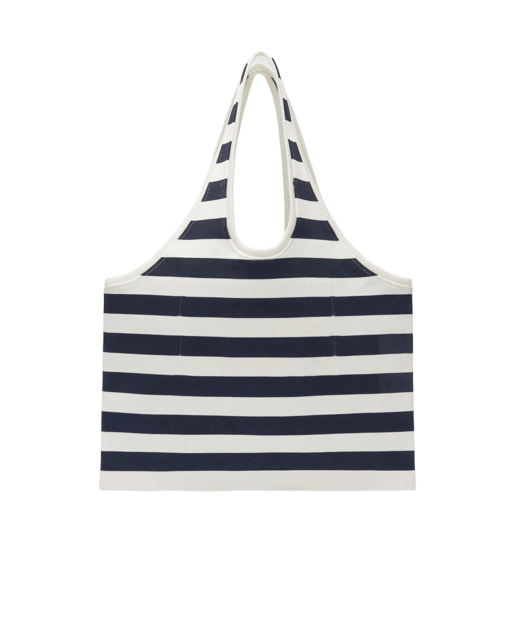 Jacquemus Le Sac Marcel Striped Soft Bag In White
