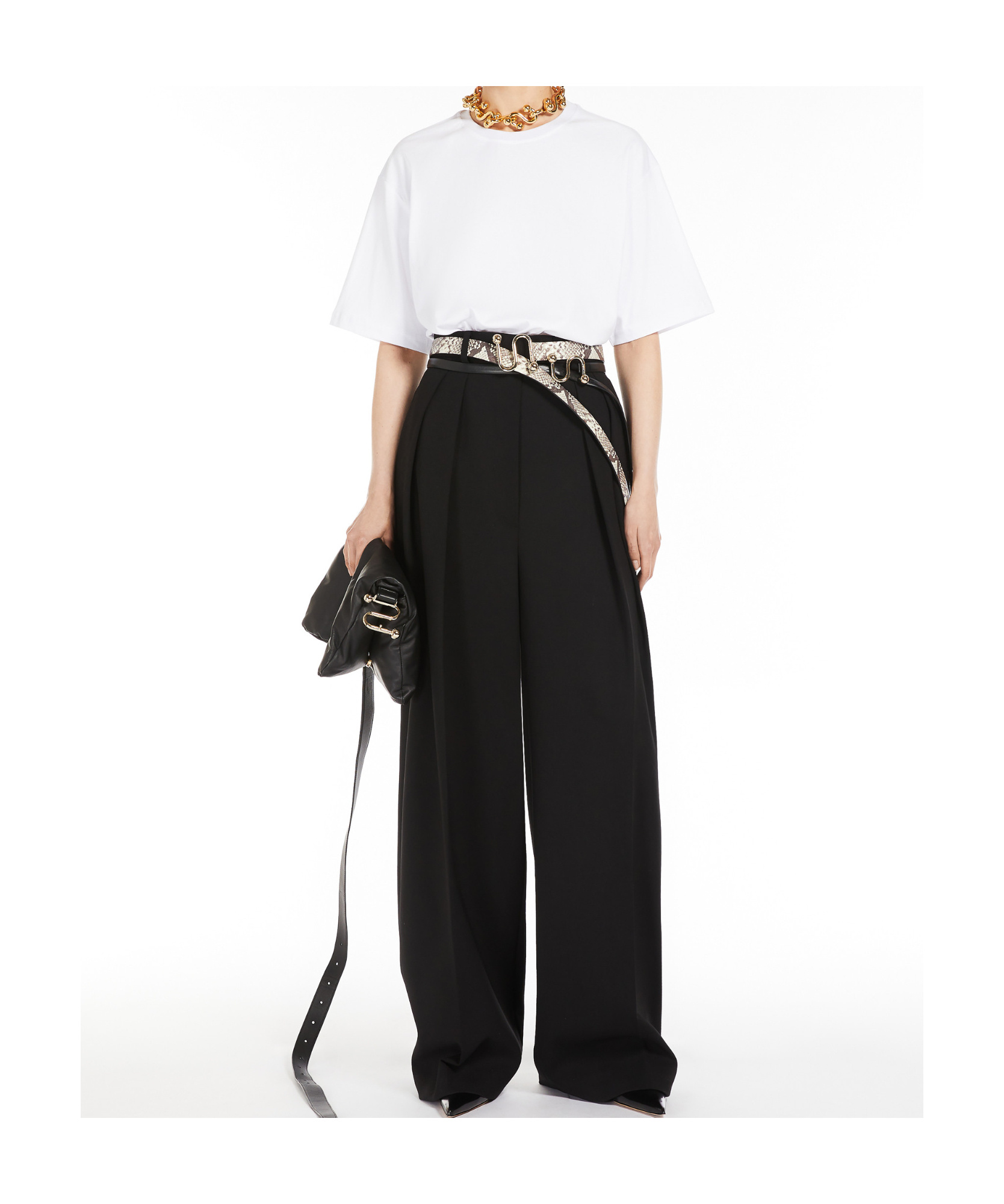 Sportmax Kabul - T-shirt Boxy In Cotone In White