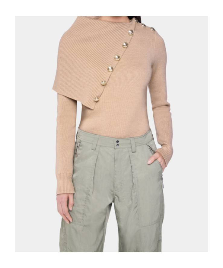 Rabanne Beige Sweater In Brown
