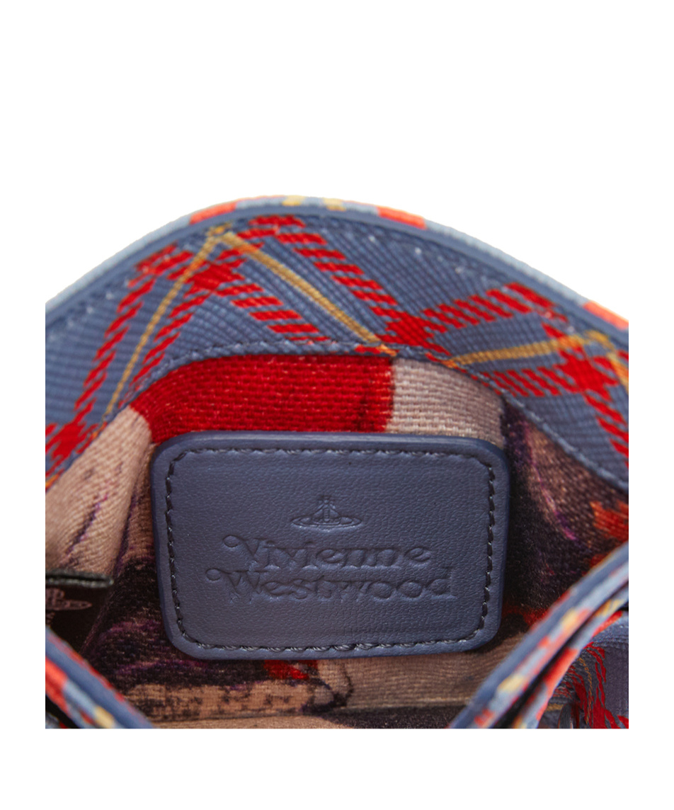 Shop Vivienne Westwood Pattern Card Holder In Purple