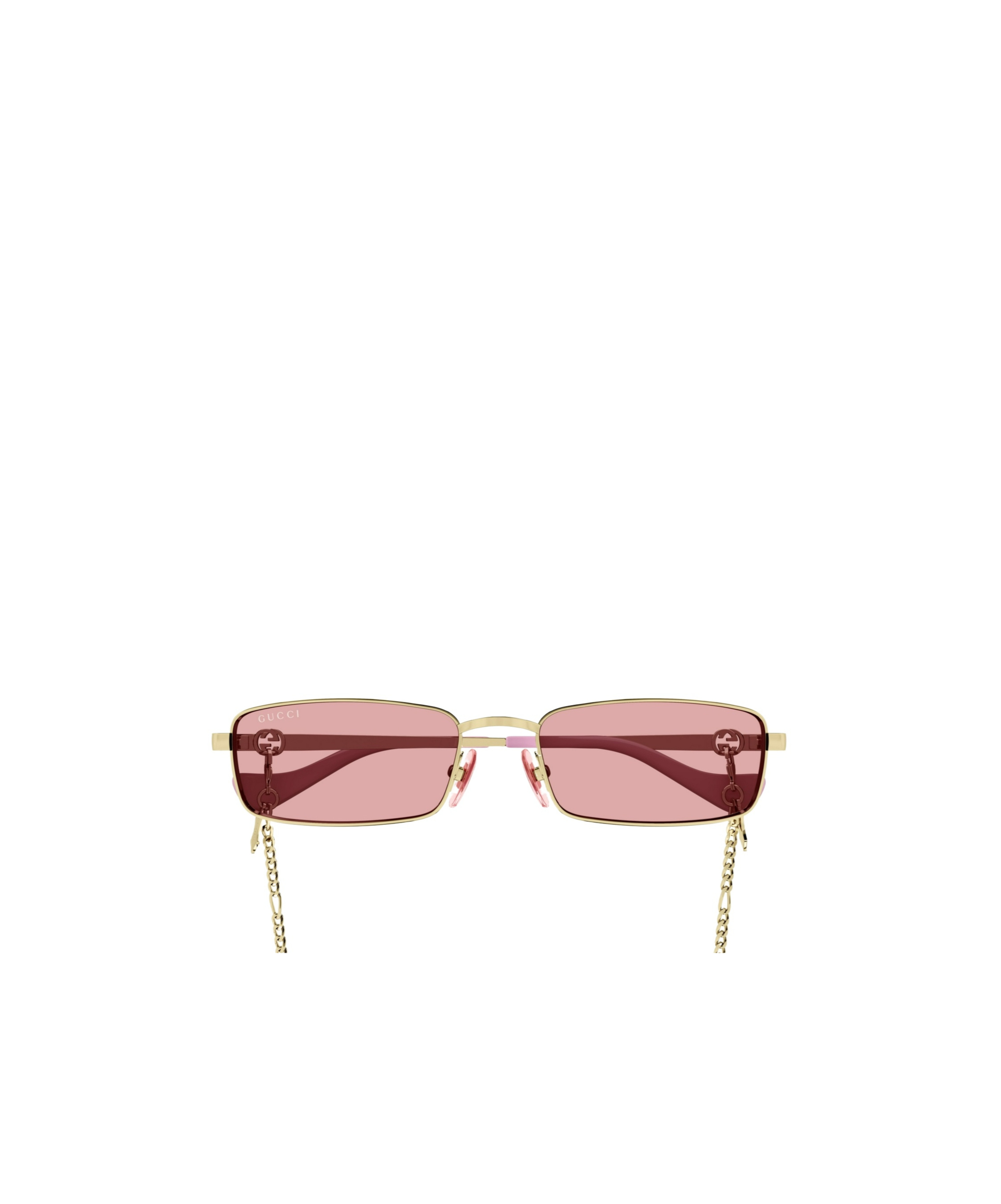 Gucci Rectangle-frame Sunglasses In Pink
