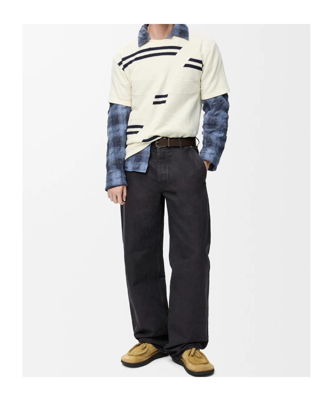 Loewe Belted Pocket Trousers In Gray