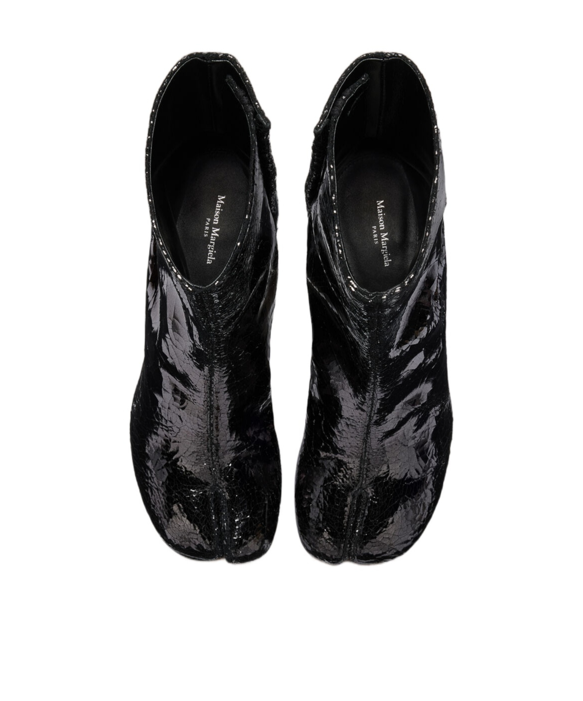 Maison Margiela Tabi Mirror Boots Woman Dark Grey In Black