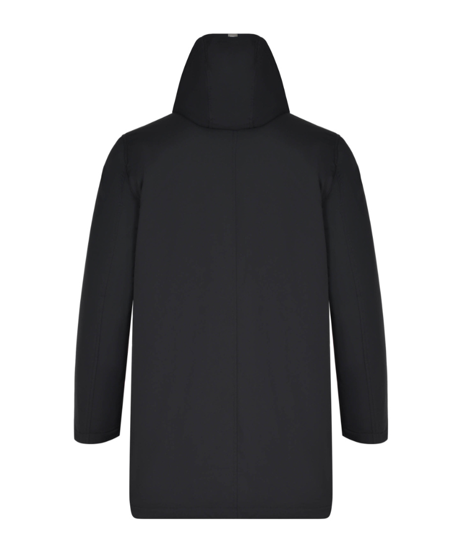 Herno Long-sleeved Coat In Black