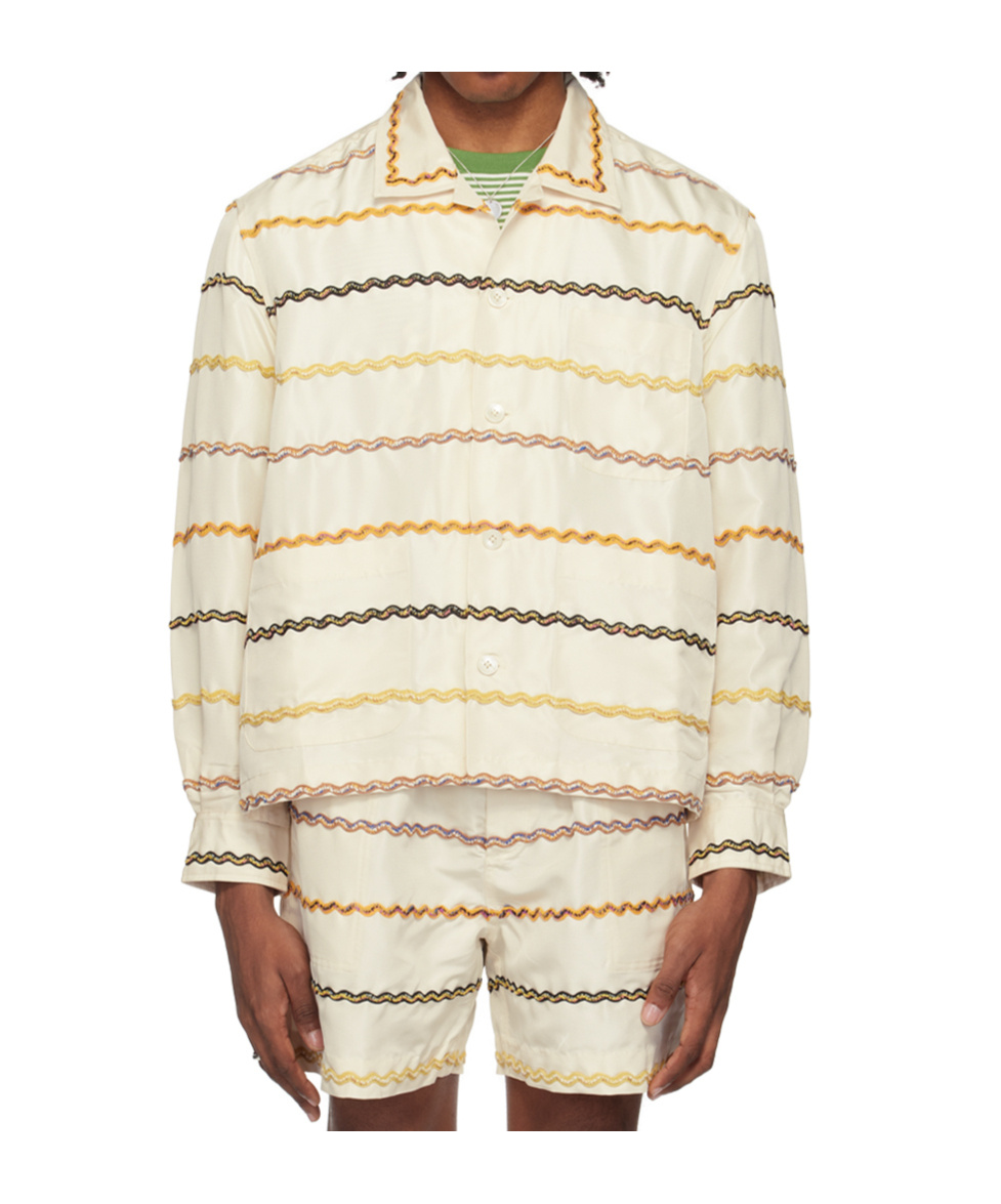 Bode Off-white Rickrack Shirt In White